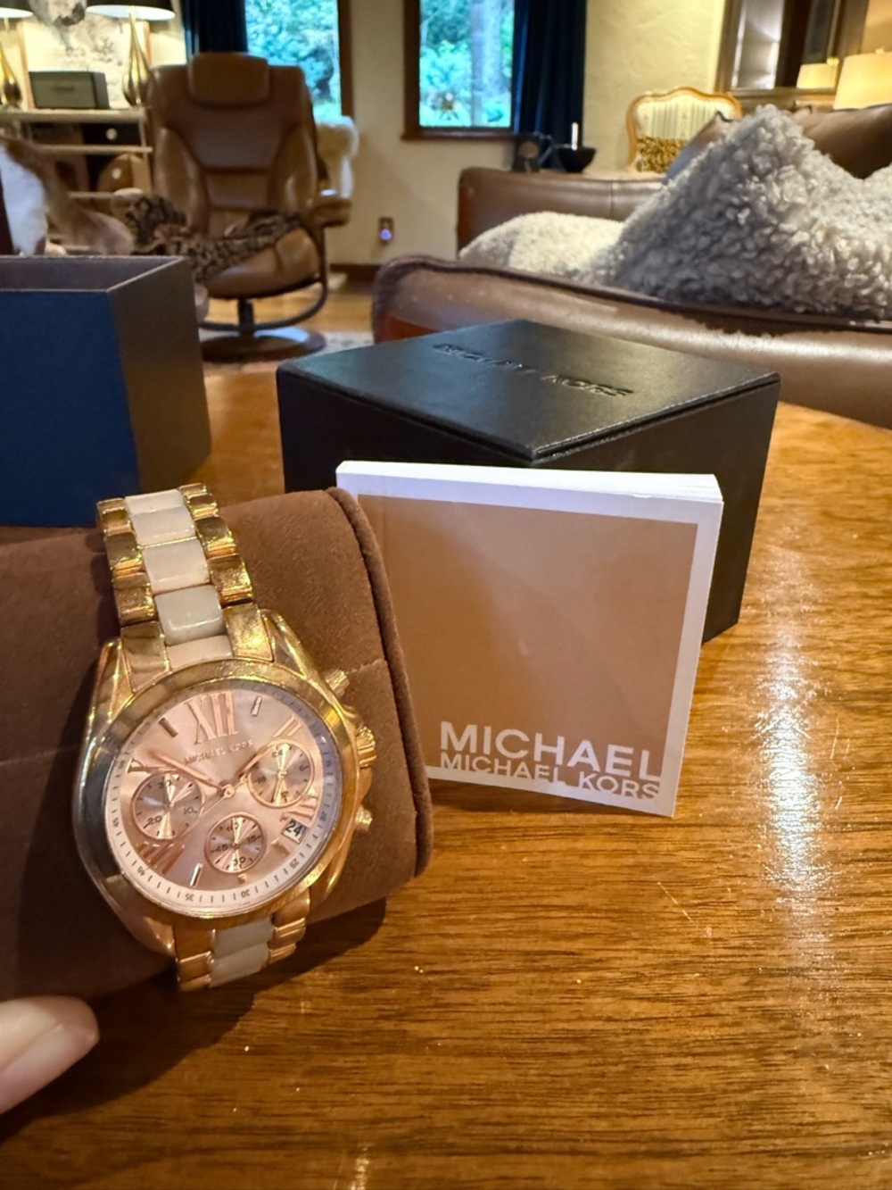 Michael Kors Rose Gold and Gold-Tone Women's Chronograph Watch